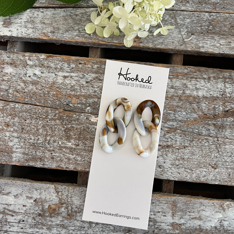 Chunky Twisted Links - Two Sizes - Caramel Latte