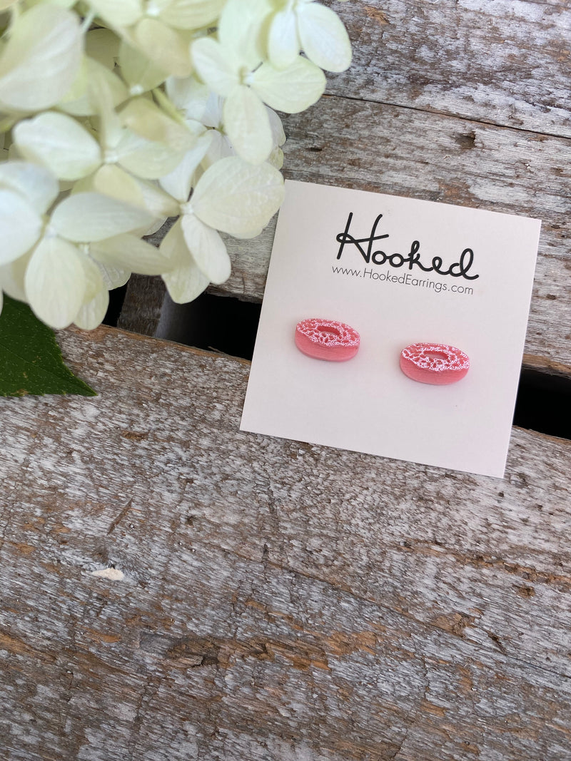 Etched Donut Studs