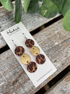 Gold and Sassy Cork Stacked Rounds - Medium
