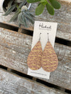 Double Gold Criss Cross Teardrops - Large