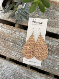 Double Gold Criss Cross Teardrops - Large