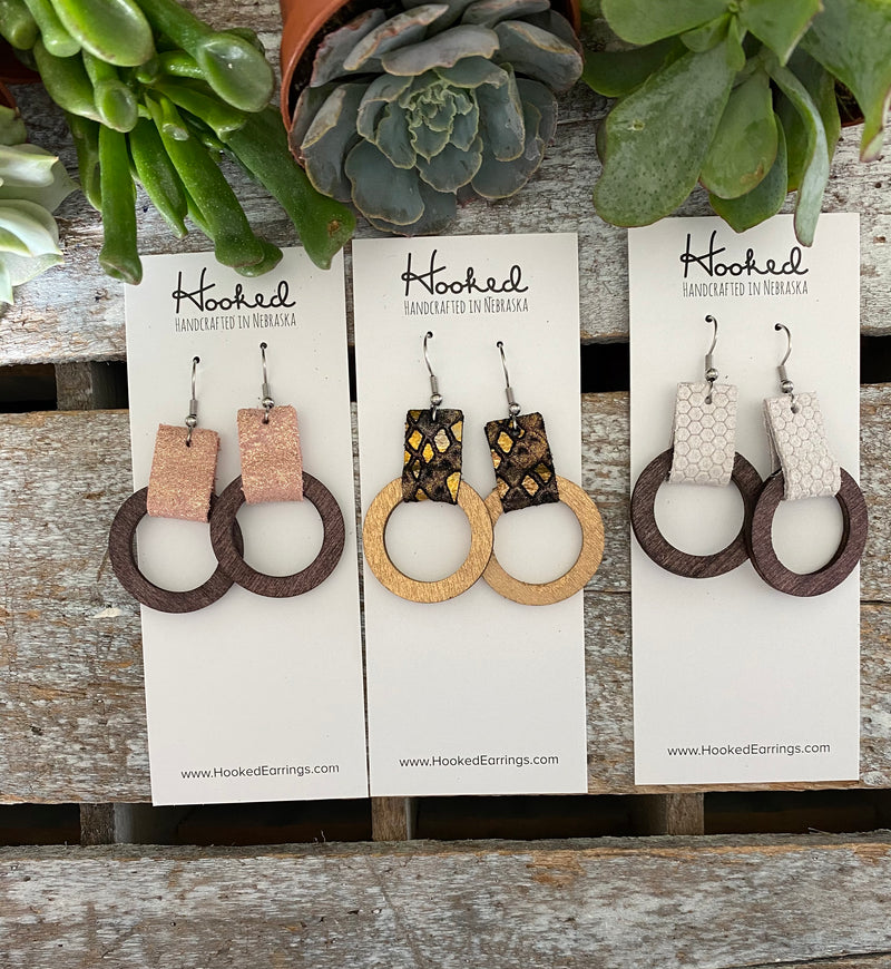 Looped Wooden Hoops - Size Small