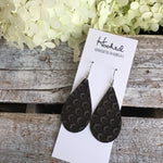 Little Black Hex Teardrops - Medium