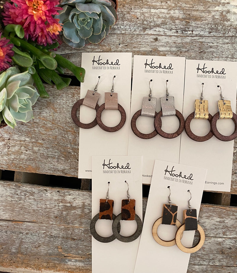 Looped Wooden Hoops - Size Small