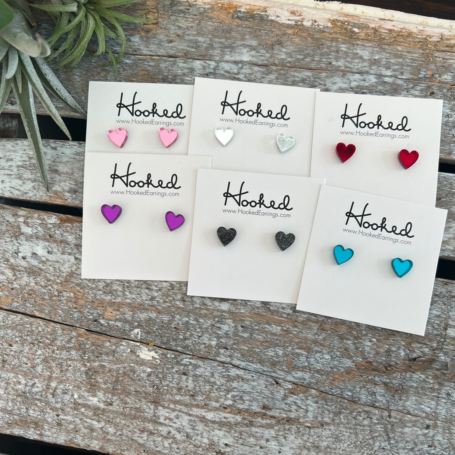 Tiny Heart Studs - 8mm