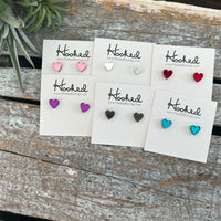 Tiny Heart Studs - 8mm