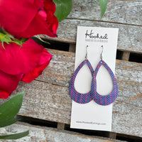 Haute Herringbone Teardrop Cutouts - Medium