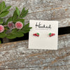 Tiny Christmas Truck Studs  - 7x12mm