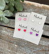 Tiny Heart Studs - 8mm