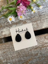 Druzy-Style Teardrop Studs - Large
