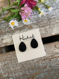 Druzy-Style Teardrop Studs - Large