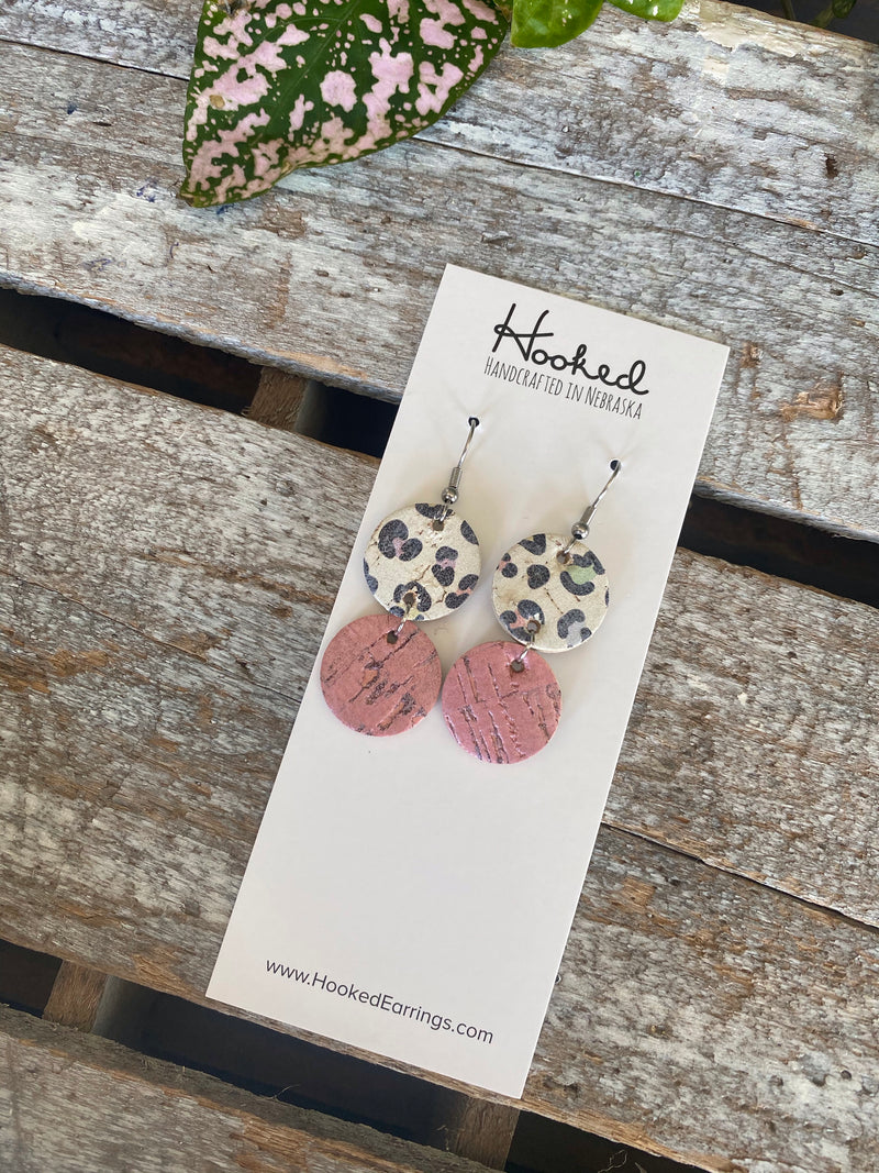 Pastel Leopard Birch Stacked Rounds - Small