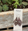Wooden Deluxe Cutout Earrings - Small/Medium Filigree