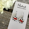 Nebraska State Pride Minis in White and Black Dotties w/Red