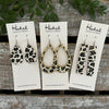 Leopard on Birch Teardrop Cutouts // Gold Edged - Medium