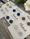 Druzy-Style Square Studs - 10mm