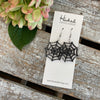 Wooden Cutout Earrings - Spider Webs