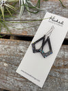 Wooden Cutout Earrings - Small Diamond