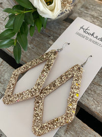 Diamond Cutouts in Shaved Gold - Large