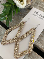 Diamond Cutouts in Shaved Gold - Large
