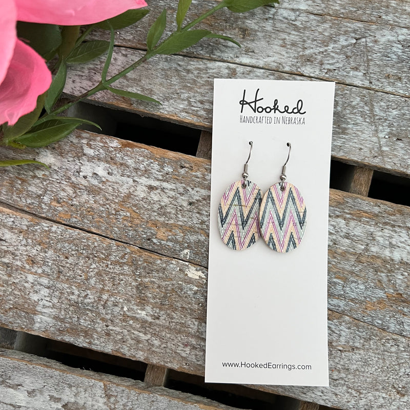 Springtime Chevron Ovals - Small