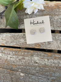 Druzy-Style Square Studs - 10mm