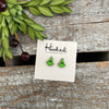 Green Guy Wooden Stud Earrings