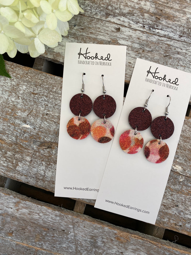 Sugared Berries Glitter Stacked Rounds  - Small