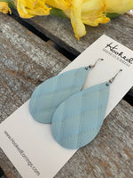 Quilted Baby Blue Teardrops - Medium