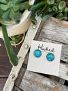 Opal Sparkle Studs - 12mm