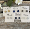 Druzy-Style Square Studs - 10mm