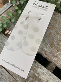 Clearly Silver Polka Pool Earrings