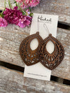 Wooden Deluxe Cutout Earrings - Large Aspen
