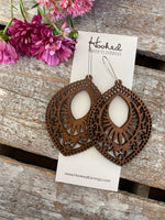 Wooden Deluxe Cutout Earrings - Large Aspen