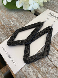 Diamond Cutouts in Crushed Onyx - Large