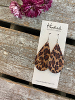 Sassy Cork Leather Teardrops - Medium