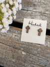 Cross Studs - 9x15mm
