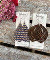 Wooden Deluxe Cutout Earrings - Large Aspen