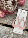 Beautiful Blush Glitter Teardrop Cutouts  - Medium