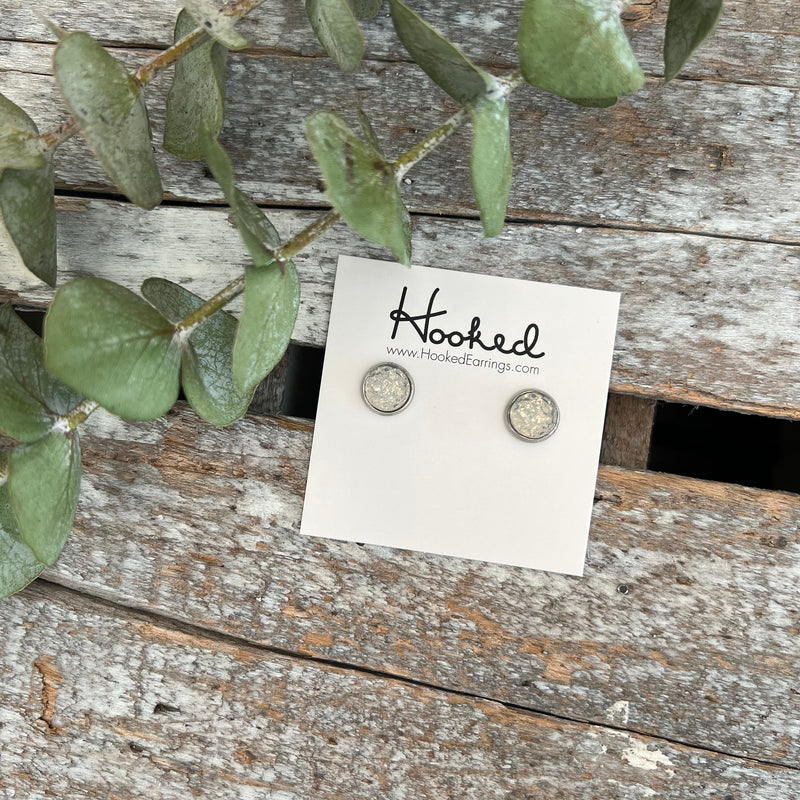 Druzy-Style Round Studs - 8mm