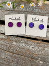 Druzy-Style Round Studs - Colors - 12mm