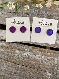 Druzy-Style Round Studs - Colors - 12mm