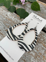 Zebra Birch Teardrop Cutouts - Medium