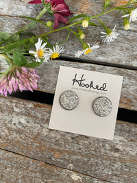Druzy-Style Round Studs - 14mm
