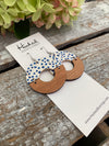 Blue Dotted Blue Birch Half Hoops