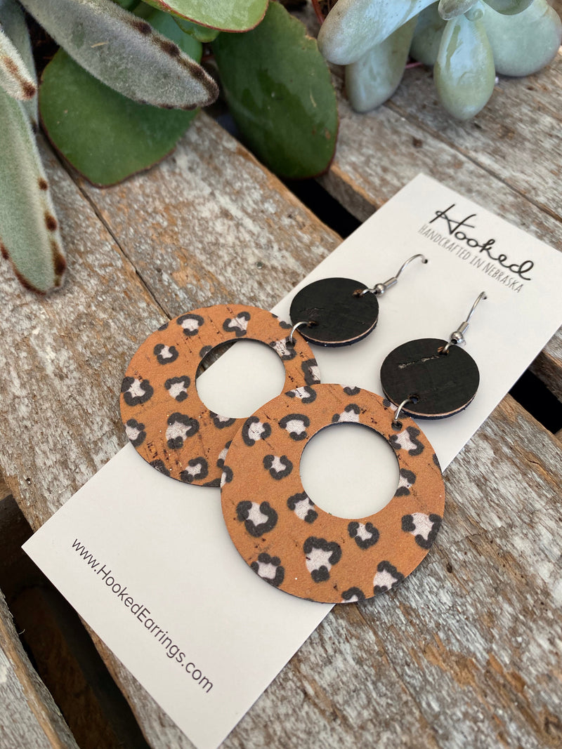 Mustard Leopard Stacked Circle Cutouts