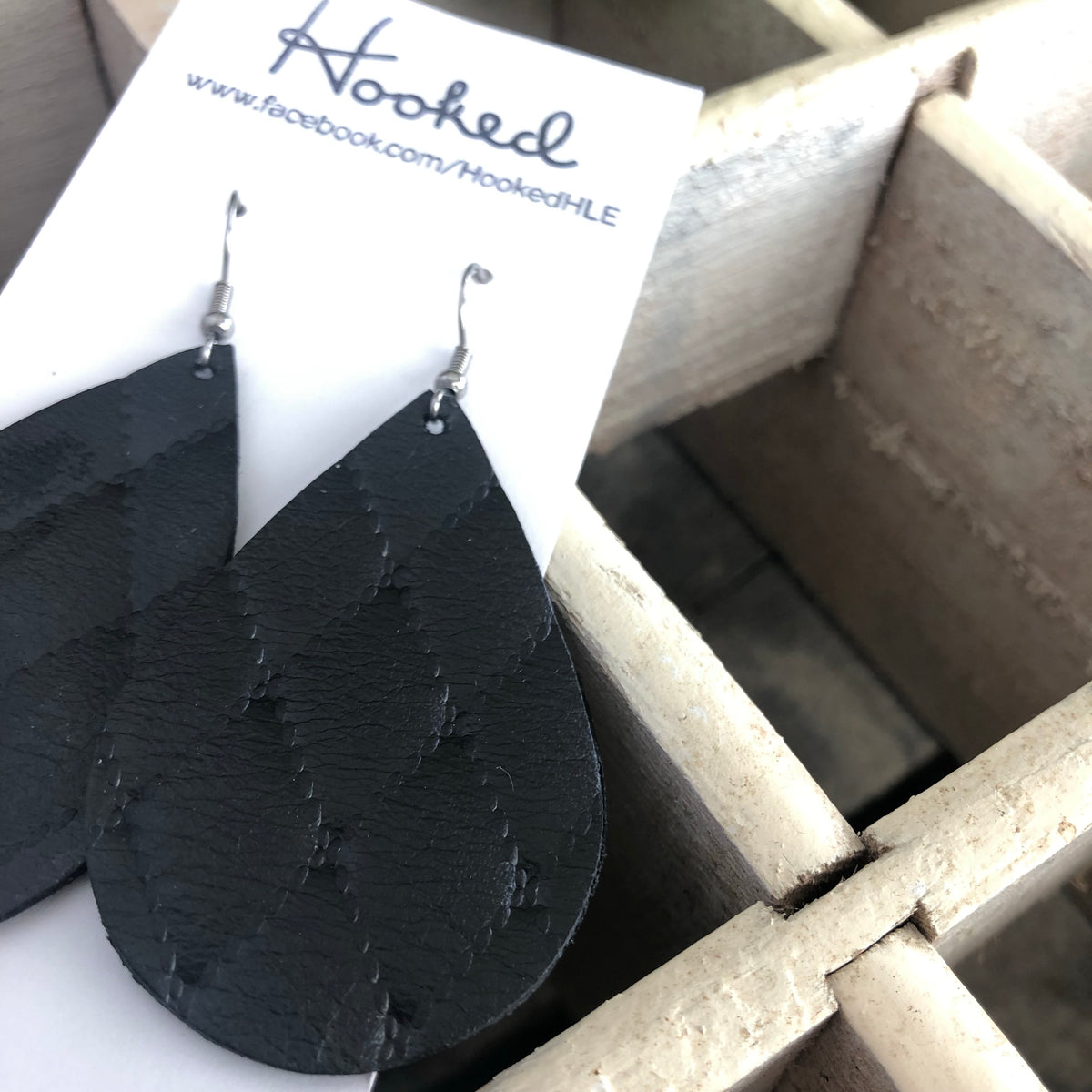 Quilted Black Teardrops