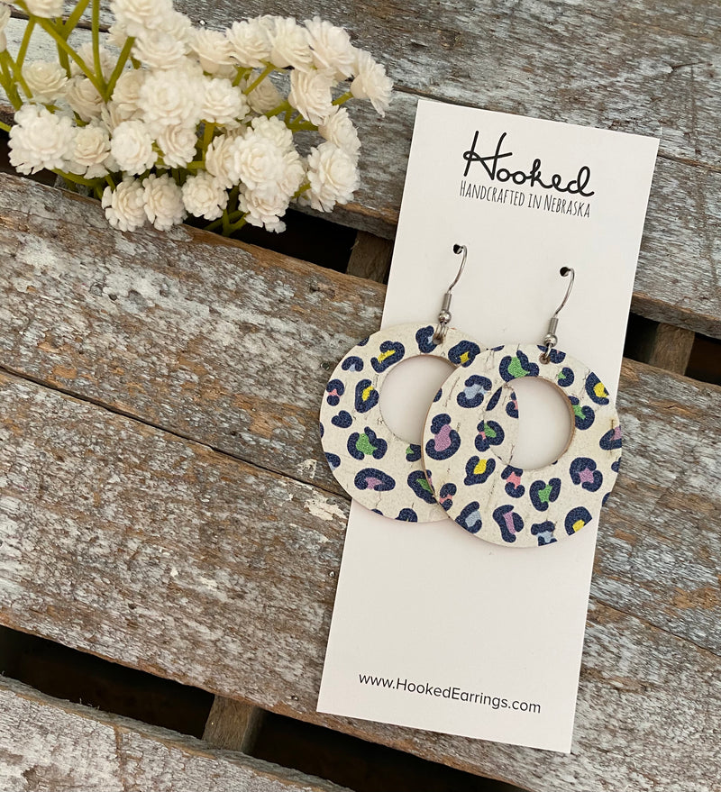 Pastel Leopard Birch Circle Cutouts