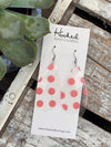 Clearly Pink Polka Pool Earrings