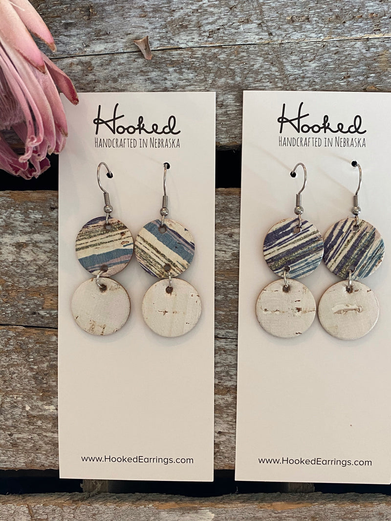 Watercolor Birch Stacked Rounds - Small
